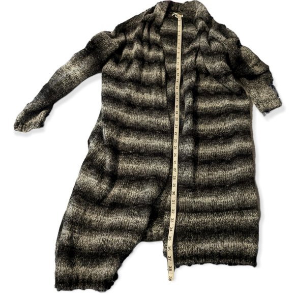 Sonoma Black & Gray Long Open Front Cardigan Size XL - Picture 4 of 9